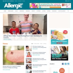 Screenshot of the Allergic Living Magazine homepage